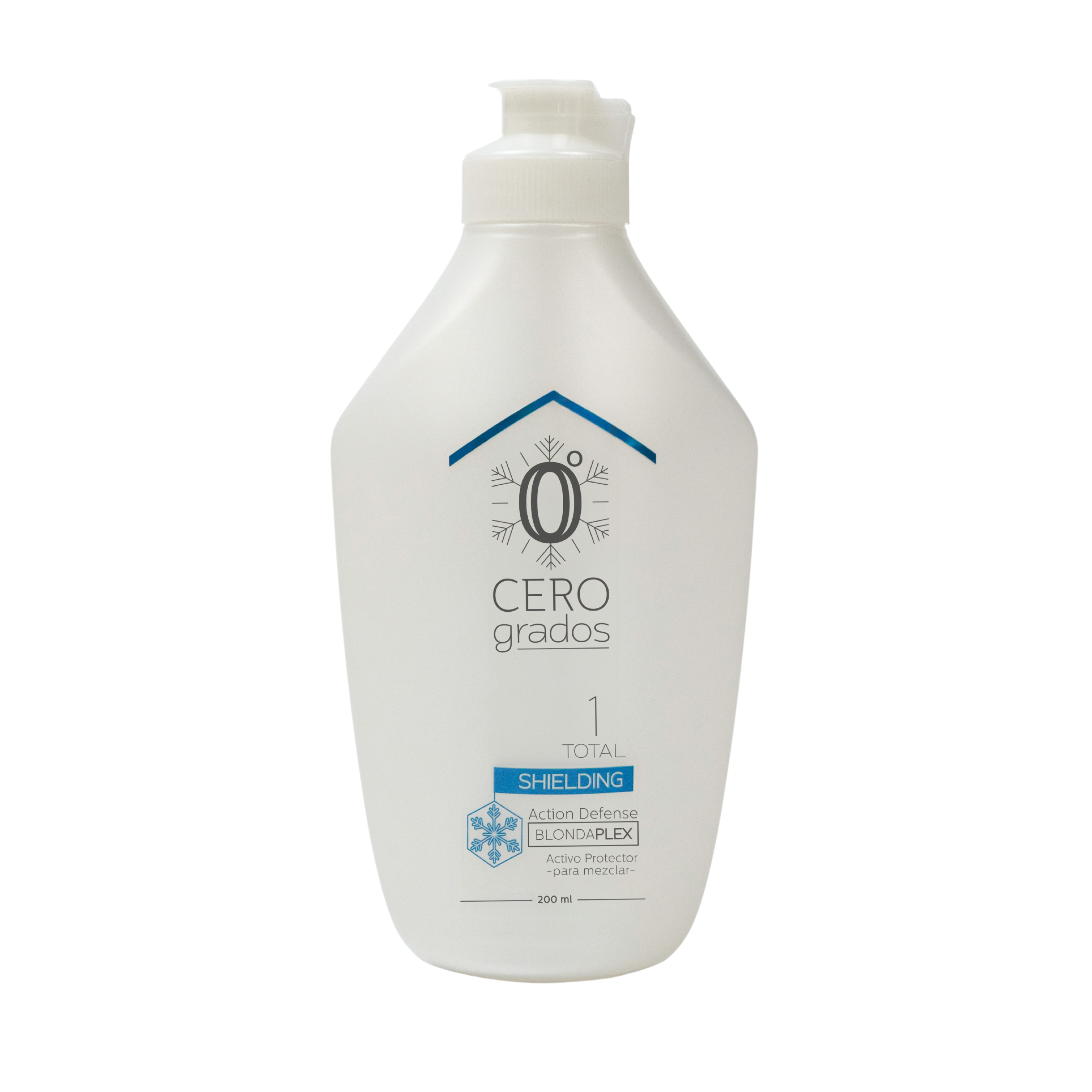 Cero Grados Shielding BlondaPlex, activo protector para mezclar, botella blanca de 200 ml - Luxent Professional
