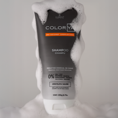 Shampoo Luxent Color Ya reductor gradual de canas, tono gris plata, sin sal, sulfatos, parabe - Luxent Professional