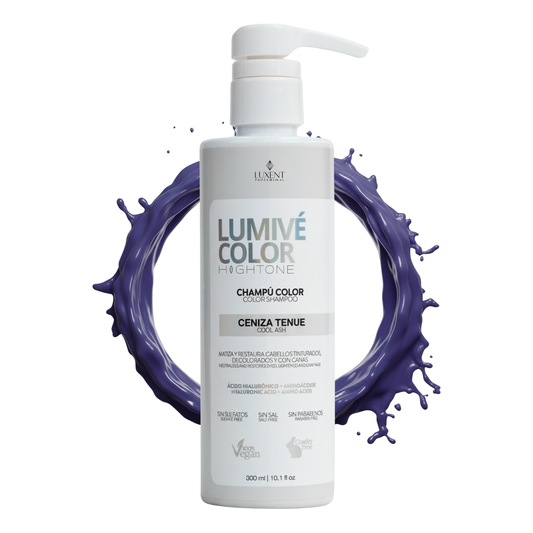 Champú matizador Lumivé Color Hightone Ceniza Tenue para cabellos tinturados y con canas | L'xent Professional