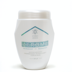Polvo decolorante profesional Acroma Cero Grados 500gr con macadamia y argán para cabello - Luxent Professional