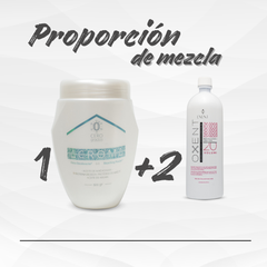 Proporción de mezcla para polvo decolorante Acroma y oxidante 20 volúmenes - Luxent Professional