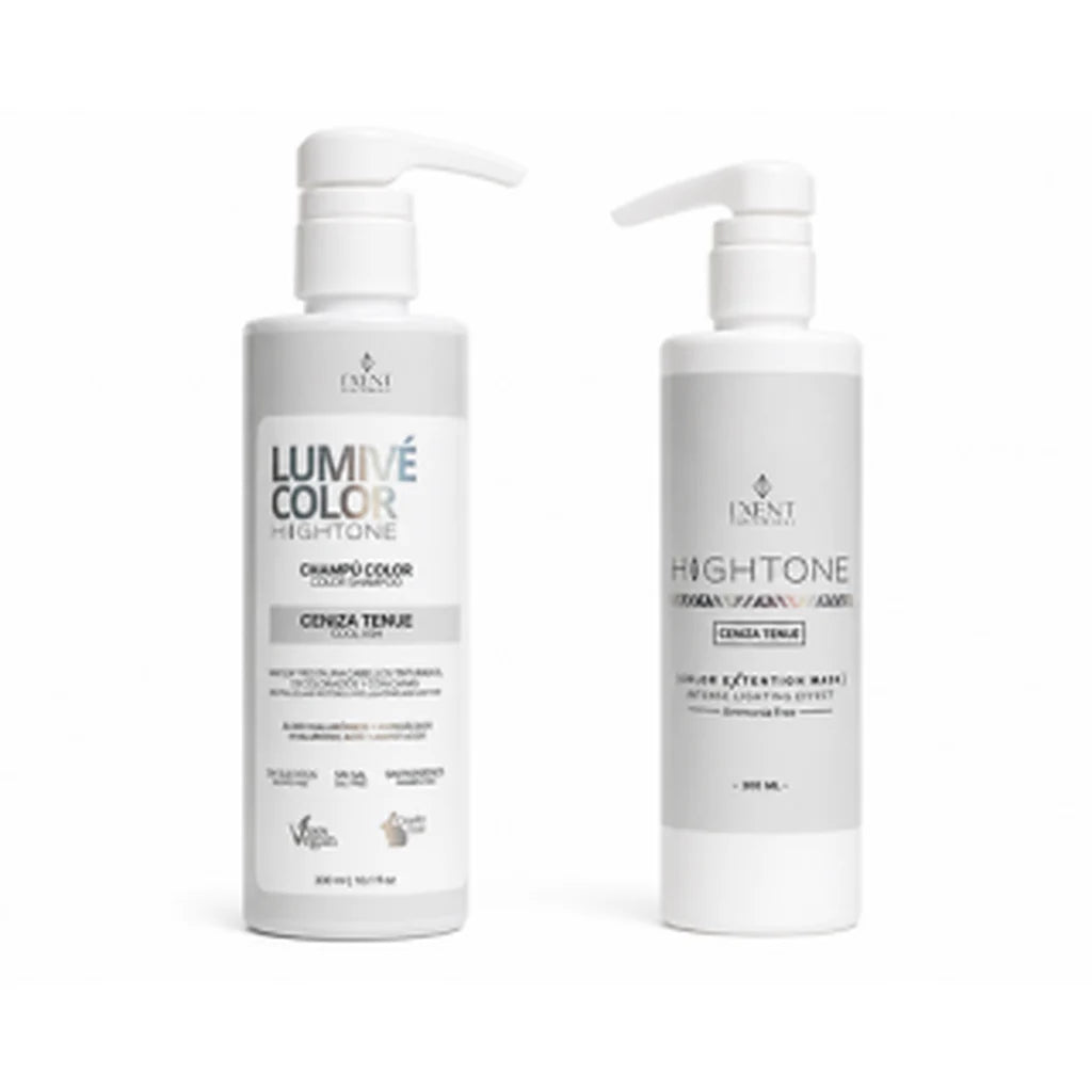 Dúo Kit Rubios Ceniza Tenue: champú Lumivé y mascarilla Hightone antinaranja | L'xent Professional