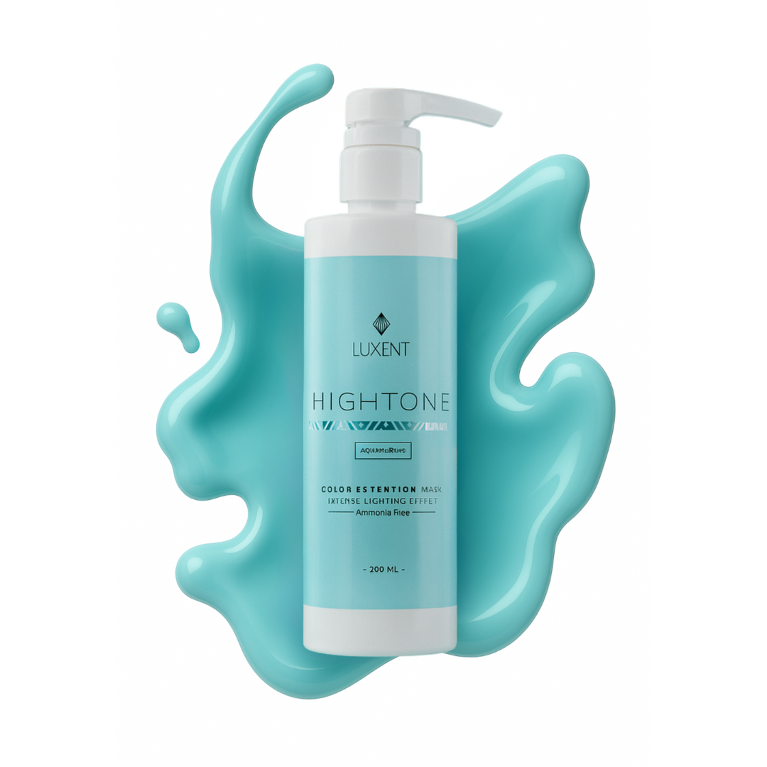 Mascarilla capilar HIGHTONE Color Estention Mask de Luxent Professional, botella blanca y azu - Luxent Professional