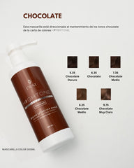 Mascarilla capilar profesional tono chocolate 300ml con muestras de color - Luxent Professional