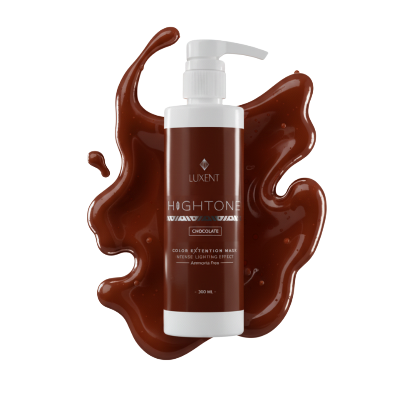 Mascarilla capilar Luxent Hightone Chocolate, 300ml, para extensión de color y efecto ilumina - Luxent Professional