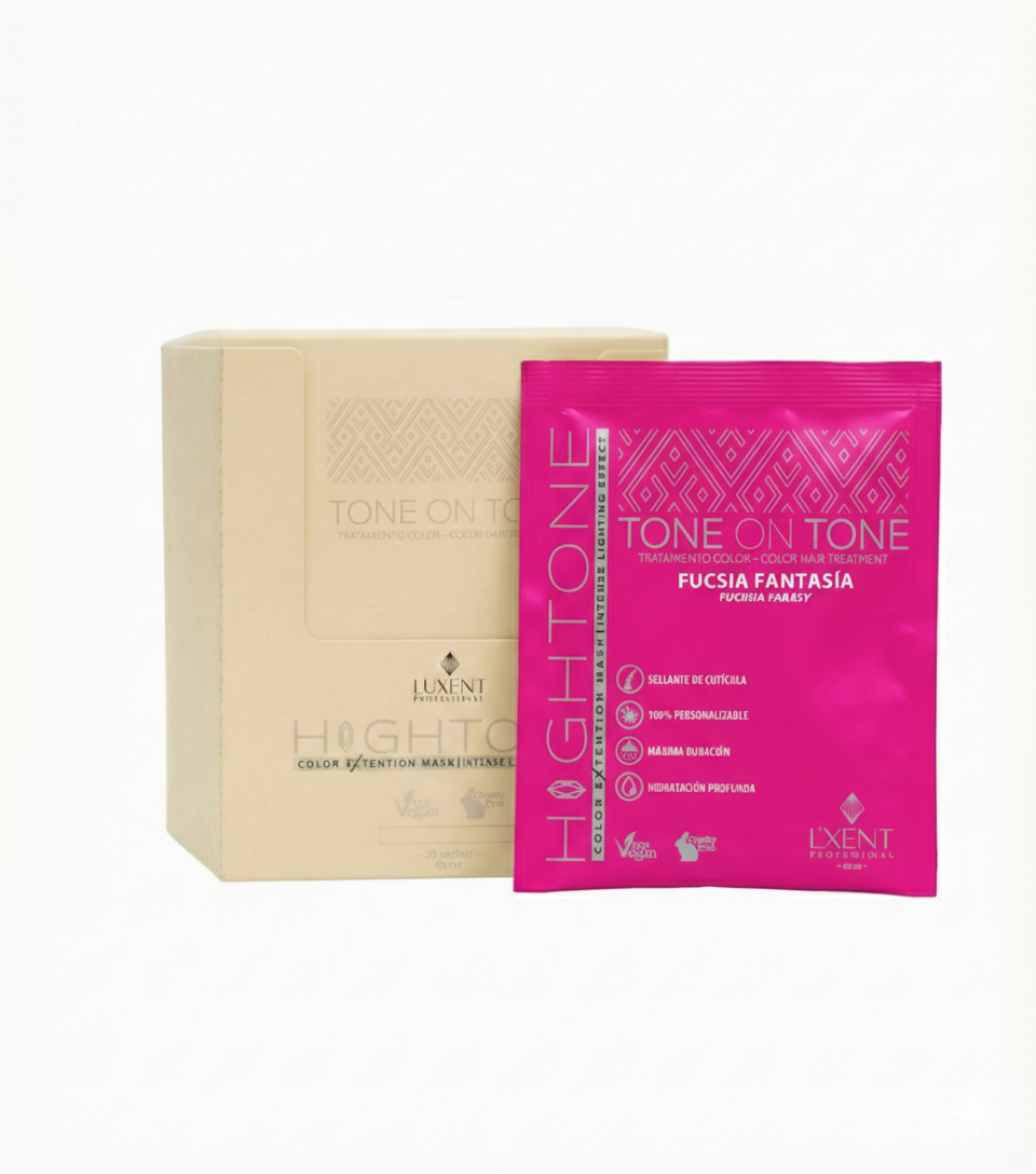 Mascarilla capilar y tratamiento color fucsia fantasía Tone on Tone de - Luxent Professional