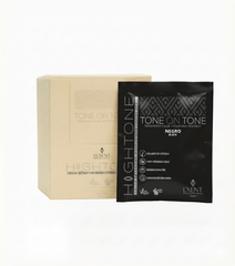 Caja y sachet individual de tratamiento capilar Tone on Tone Negro de - Luxent Professional