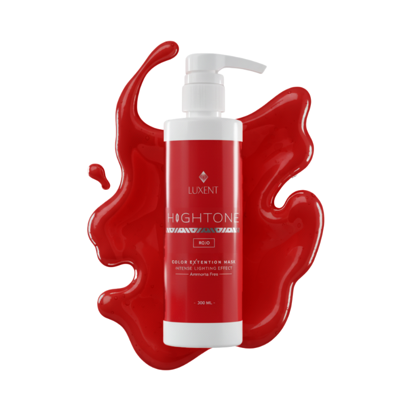 Luxent Hightone Rojo, mascarilla capilar intensificadora de color con efecto iluminador - Luxent Professional