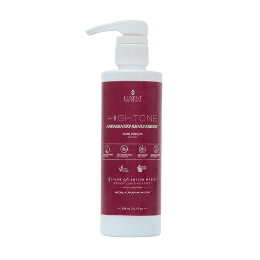 Mascarilla capilar tono rojo violeta Hightone, 300ml. Sin amoniaco, vegana | L'xent Professional