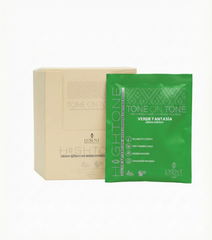 Caja y sachet individual de tratamiento capilar Tone on Tone Verde Fantasía. - Luxent Professional