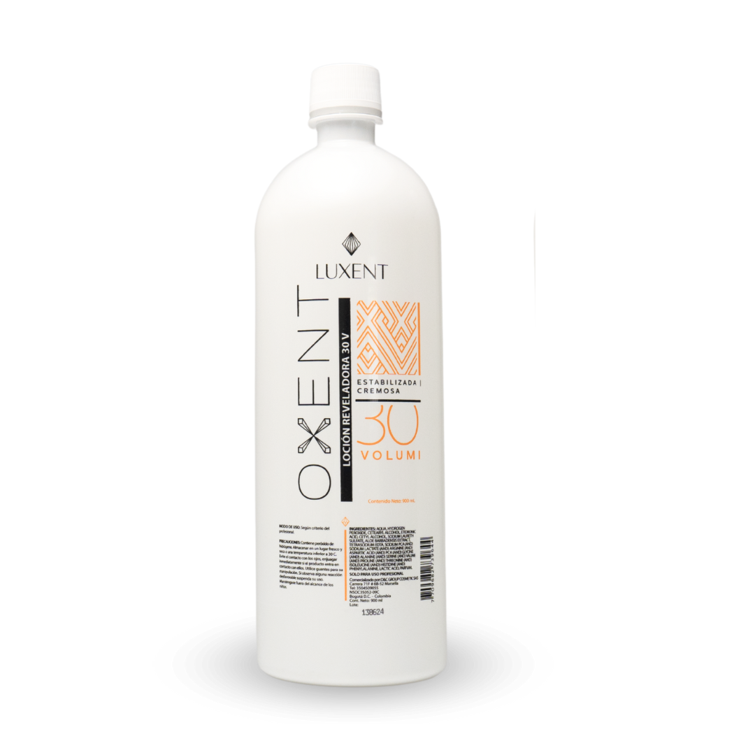 Loción reveladora cremosa Luxent Professional 30 volúmenes, oxidante para tintes y decoloraci - Luxent Professional