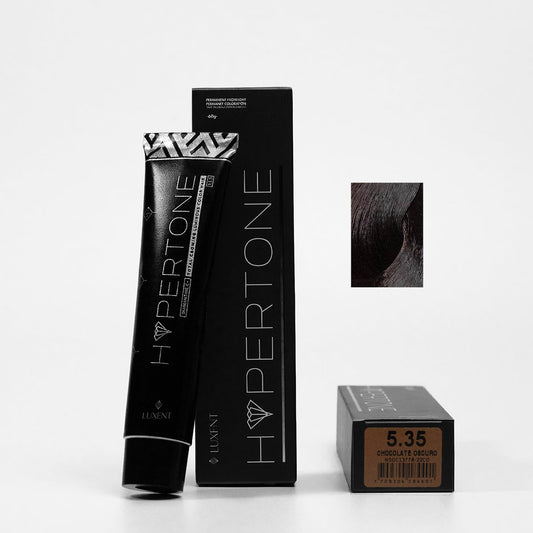Tinte profesional Hypertone 5.35 Chocolate Oscuro. Coloración permanente para cabello | L'xent Professional