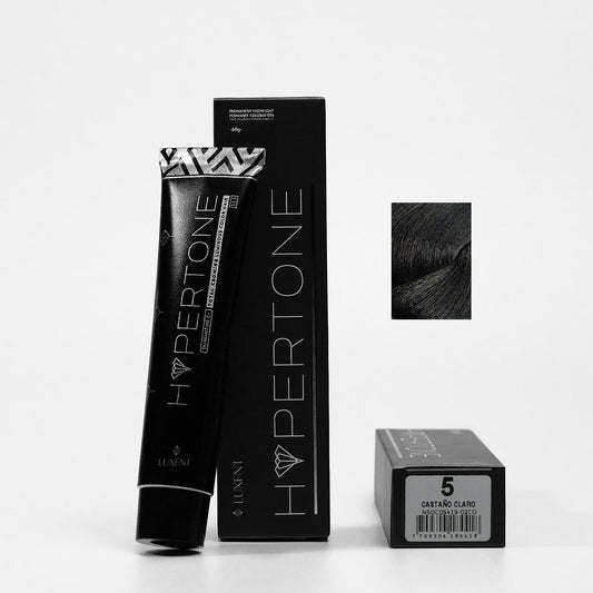 Tinte capilar permanente Hypertone Castaño Claro 5, con muestra | L'xent Professional