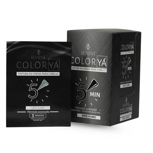 Tinte capilar Color Ya Gris Humo en caja y sachet, fórmula avanzada 5 minutos | L'xent Professional