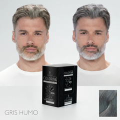 Tinte en crema para cabello gris humo. Antes y después de usar Color Ya | L'xent Professional