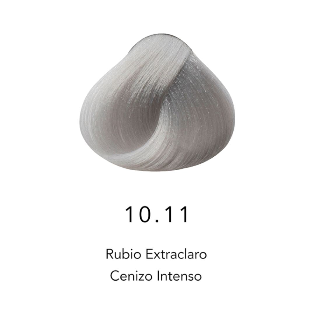 Muestra de coloración capilar 10.11 Rubio Extraclaro Cenizo Intenso para tintes profesionales - Luxent Professional
