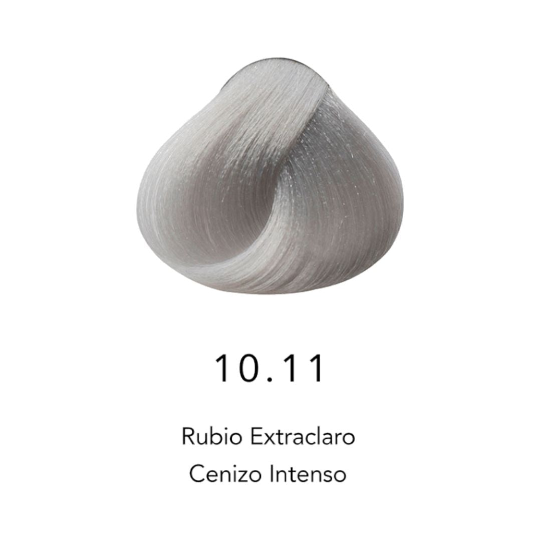 Muestra de coloración capilar 10.11 Rubio Extraclaro Cenizo Intenso para tintes profesionales | L'xent Professional