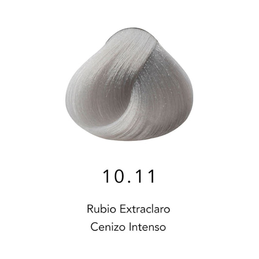 Muestra de coloración capilar 10.11 Rubio Extraclaro Cenizo Intenso para tintes profesionales | L'xent Professional