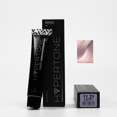 Tinte capilar Hypertone 11.21 Blanco Perla de Luxent Professional con su caja y muestra de co - Luxent Professional