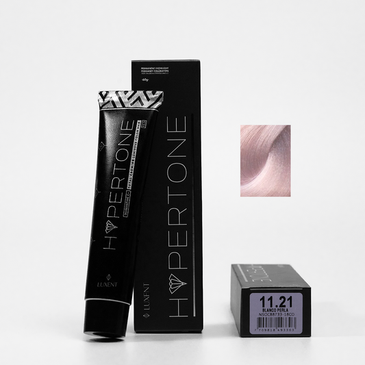 Tinte capilar Hypertone 11.21 Blanco Perla con su caja y muestra de co | L'xent Professional
