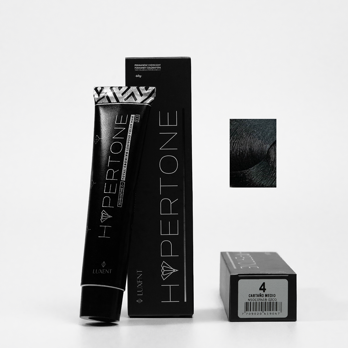 Tinte capilar Hypertone Castaño Medio 4 de Luxent Professional. Coloración permanente profesi - Luxent Professional