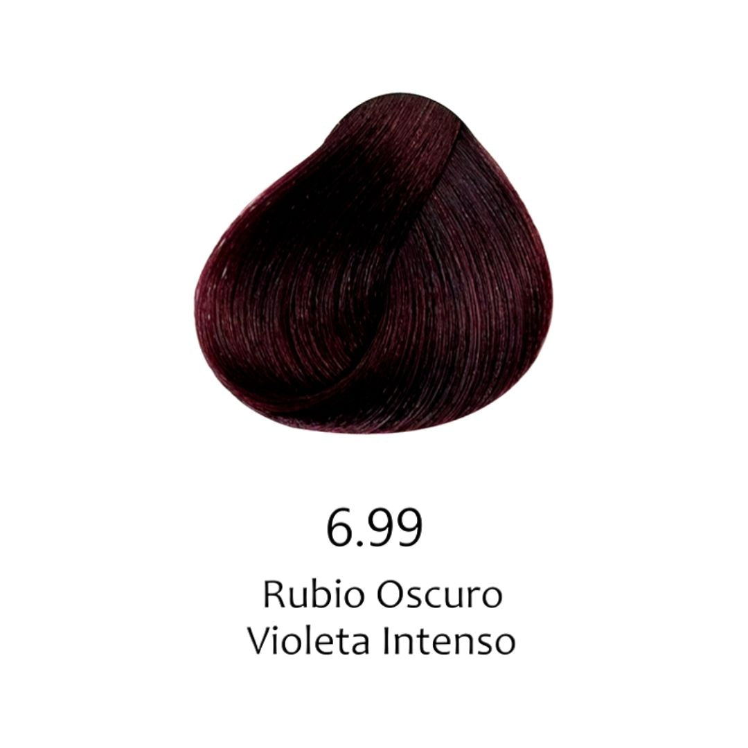 Tinte profesional 6.99 Rubio Oscuro Violeta Intenso. Coloración capilar de alta calidad - Luxent Professional