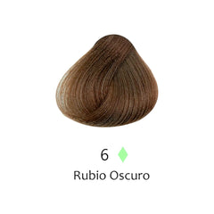 Muestra de color de cabello Rubio Oscuro número 6. Tinte profesional para un acabado perfecto | L'xent Professional