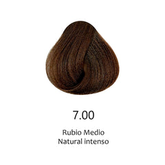 Muestra de color de tinte 7.00 Rubio Medio Natural Intenso para cabello. - Luxent Professional