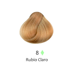 Muestra de coloración capilar Rubio Claro número 8 para tintes profesionales - Luxent Professional