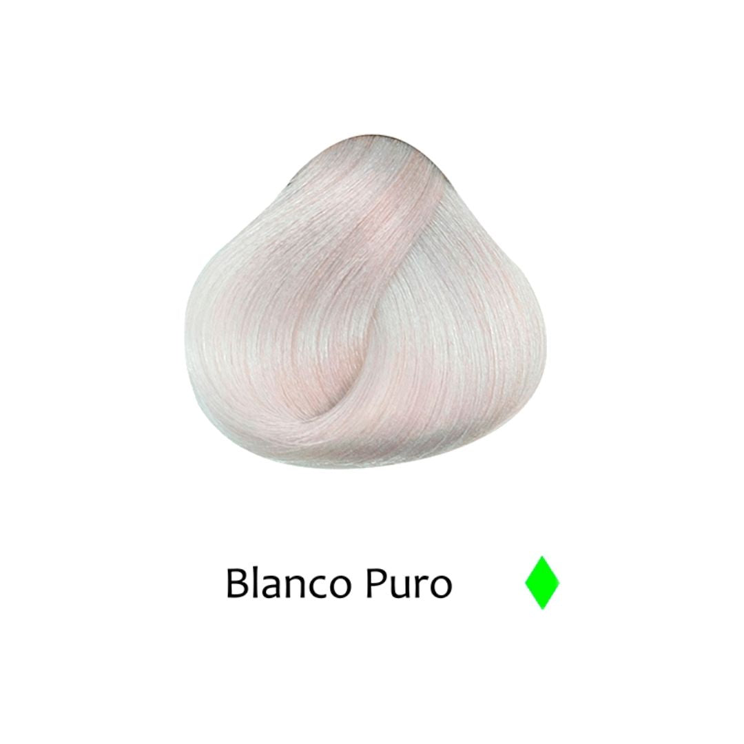 Muestra de color de tinte capilar Blanco Puro para resultados profesionales - Luxent Professional