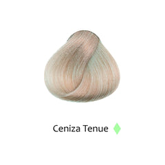 Muestra de color de tinte capilar Ceniza Tenue para cabello profesional. - Luxent Professional