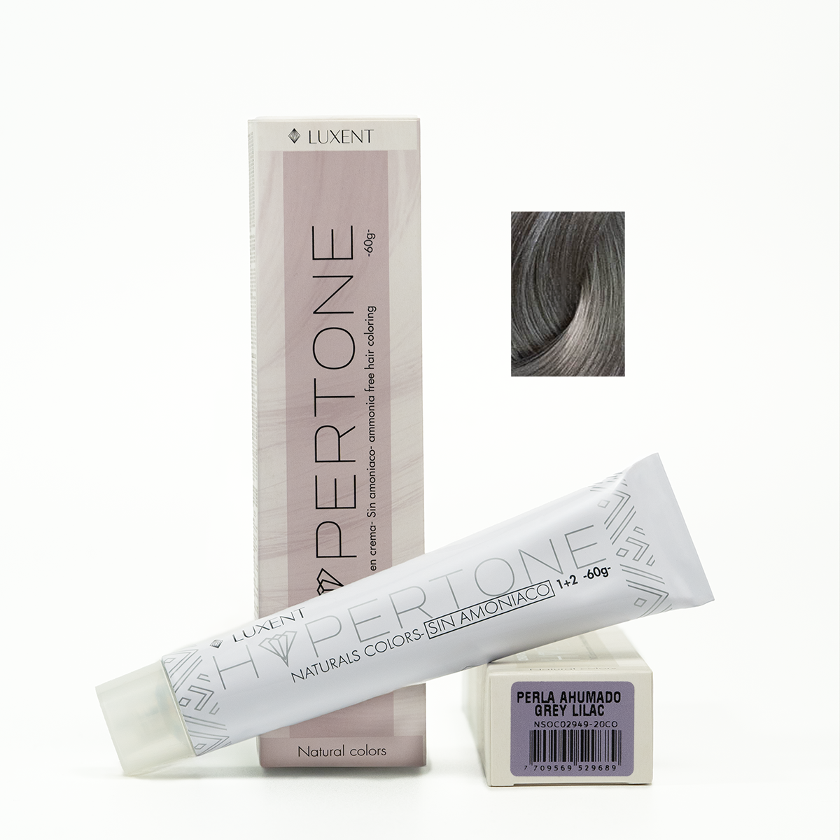 Tinte profesional Luxent Hypertone Perla Ahumado Grey Lilac. Coloración sin amoniaco. - Luxent Professional