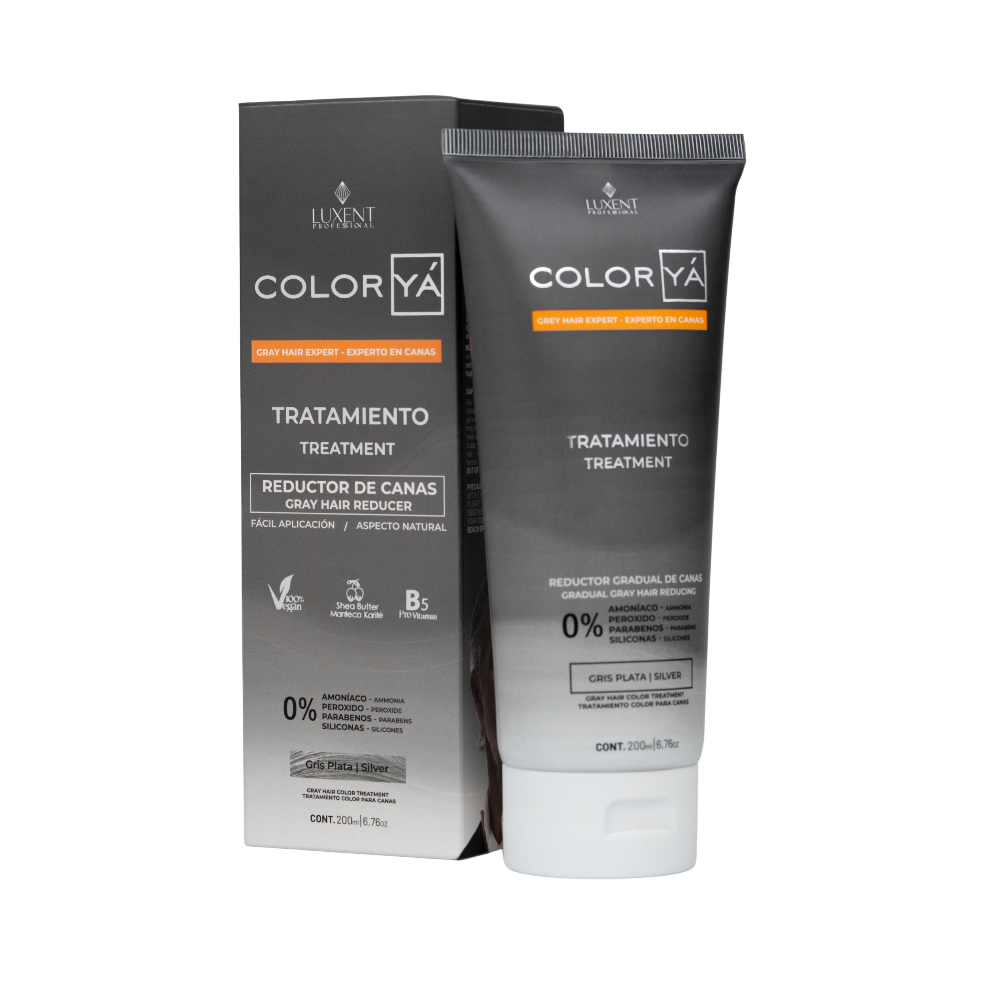 Luxent Professional Color Ya Tratamiento Reductor de Canas Gris Plata 200ml. - Luxent Professional